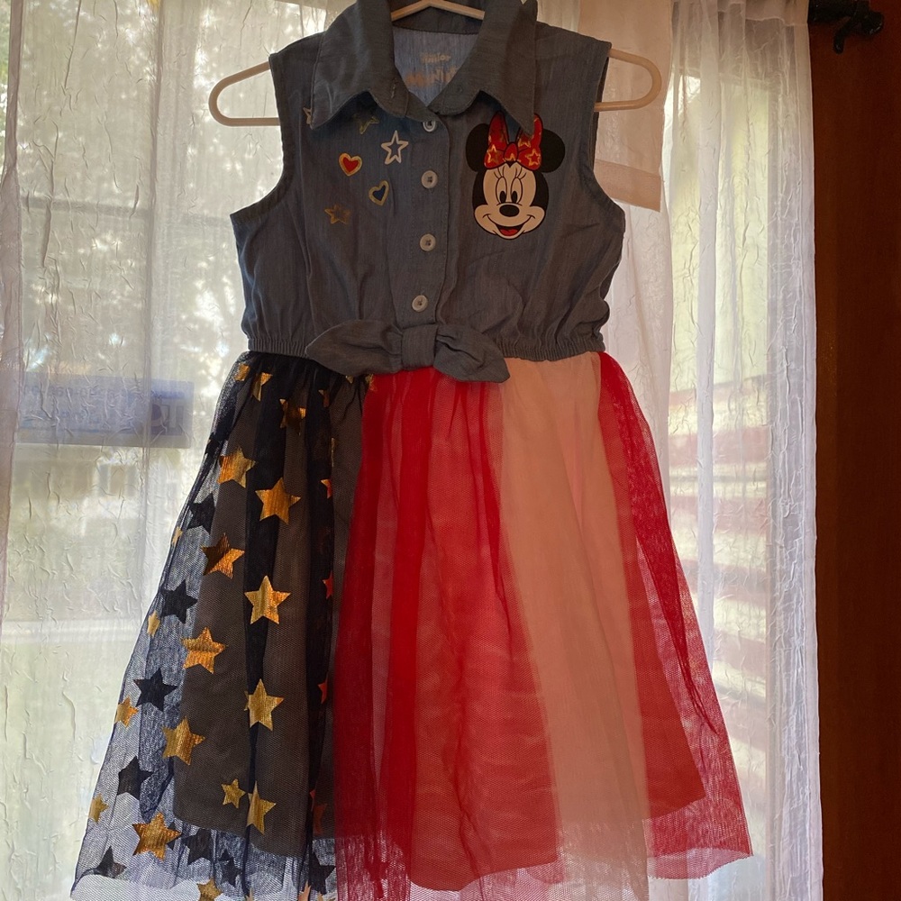 Minnie Mouse red white and bule
